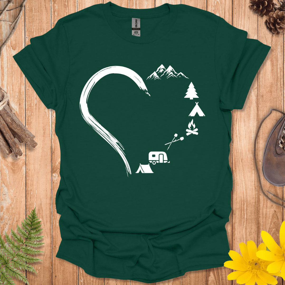 Camping Heart T-Shirt