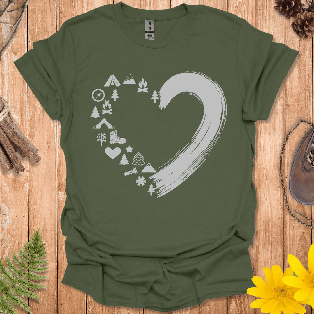 Love Camping Heart T-Shirt