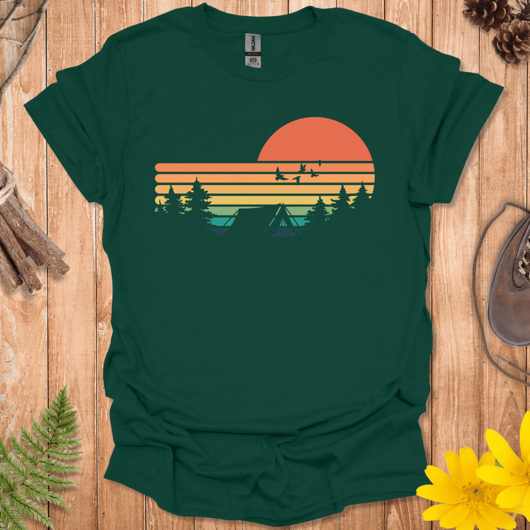 Retro Camping Sunset T-Shirt
