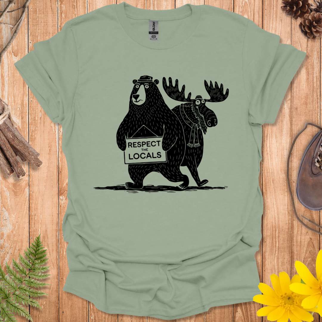 Respect The Locals Cartoon T-Shirt