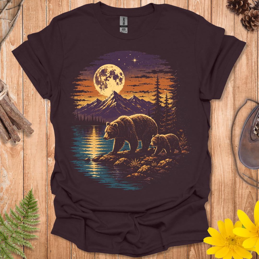 Retro Bears And Moon T-Shirt