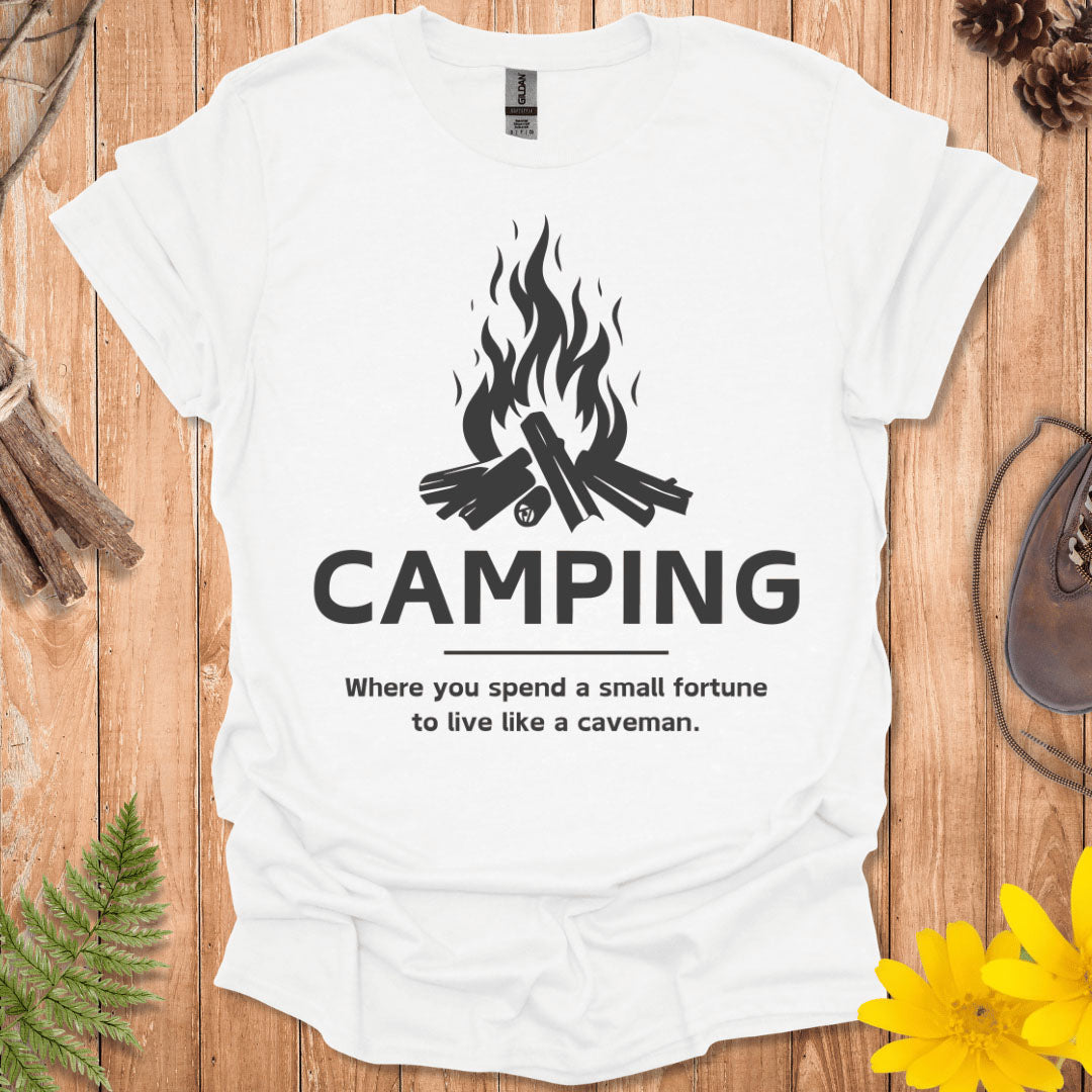 Camping Caveman T-Shirt